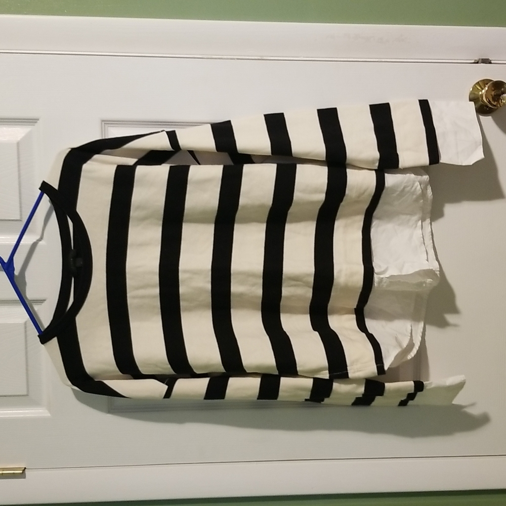 J. Crew cream colored striped sweater